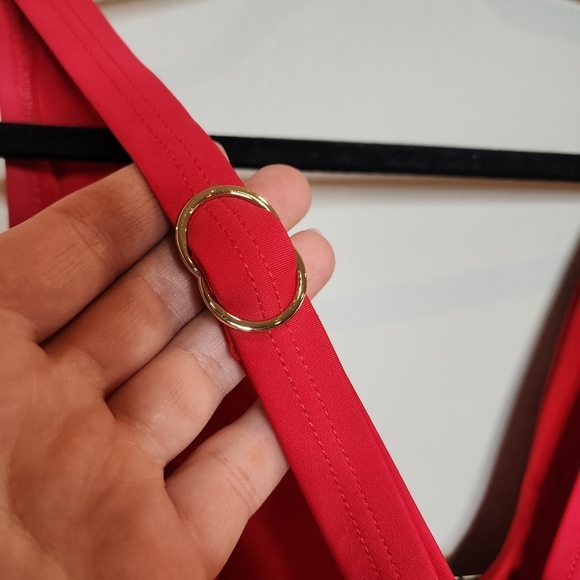 NWT City Chic CCX Red Lace up one piece swimsuit. Women's plus size 20. - Picture 9 of 16